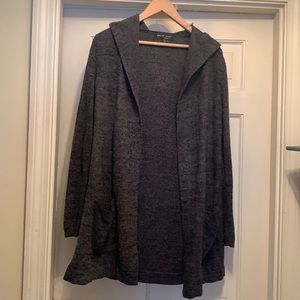Barefoot Dreams long cardigan with hood size M